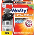Hefty Ultra Strong Blackout Trash Bags (Clean Burst, Tall Kitchen Drawstring, 13 Gallon, 80 Count)