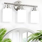 Guliaofo 3-Light Brushed Nickel Bathroom Light