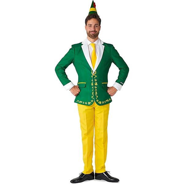 Disfraz De Elfo De Navidad Adultos |Conjunto De Disfraz De Elfo De