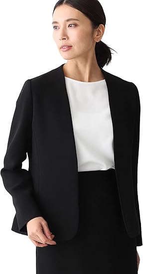 Amazon Co Jp Demi Luxe Beams fo Women S Double Cross No Color Jacket Blk Clothing Accessories