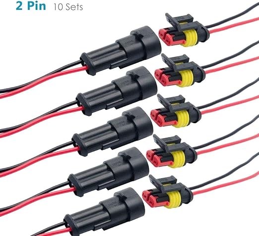Zxyan 12v Uk 10pcs 2 Pin Way Coche Conectores Electricos A Prueba De Agua Cable De Enchufe Conectores De Cable Automotriz Enchufe Amazon Es Hogar