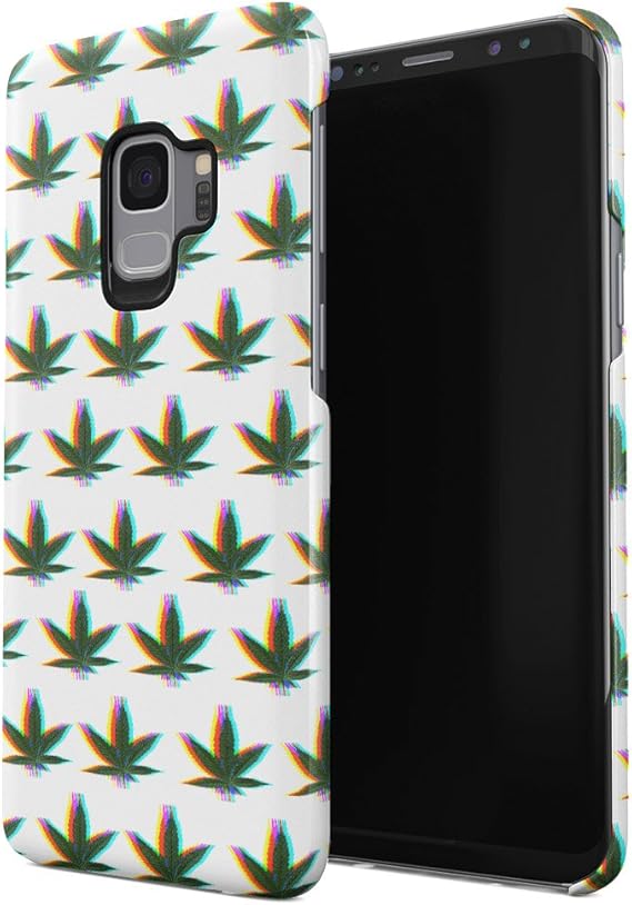 Amazon Com Green Trippy Cannabis Weed Haze Stoner Smoke Weed High Protective Hard Plastic Snap On Phone Case Cover For Samsung Galaxy S9