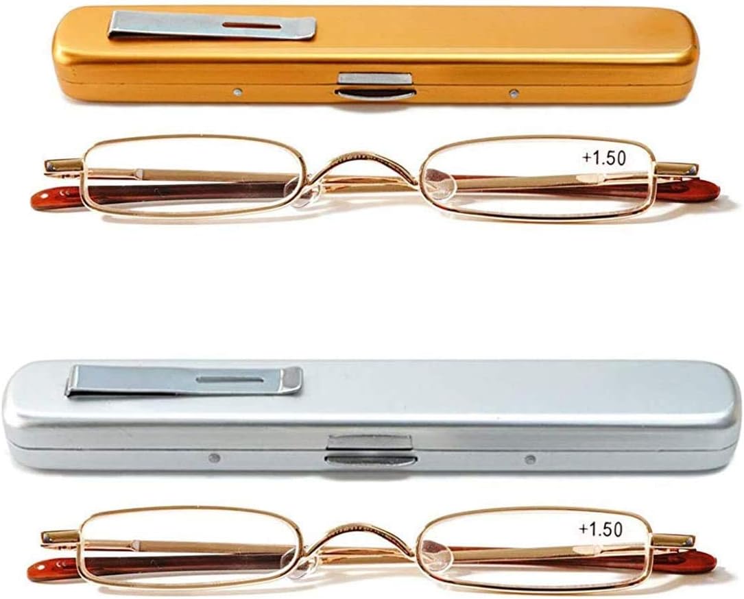 mini reading glasses with case