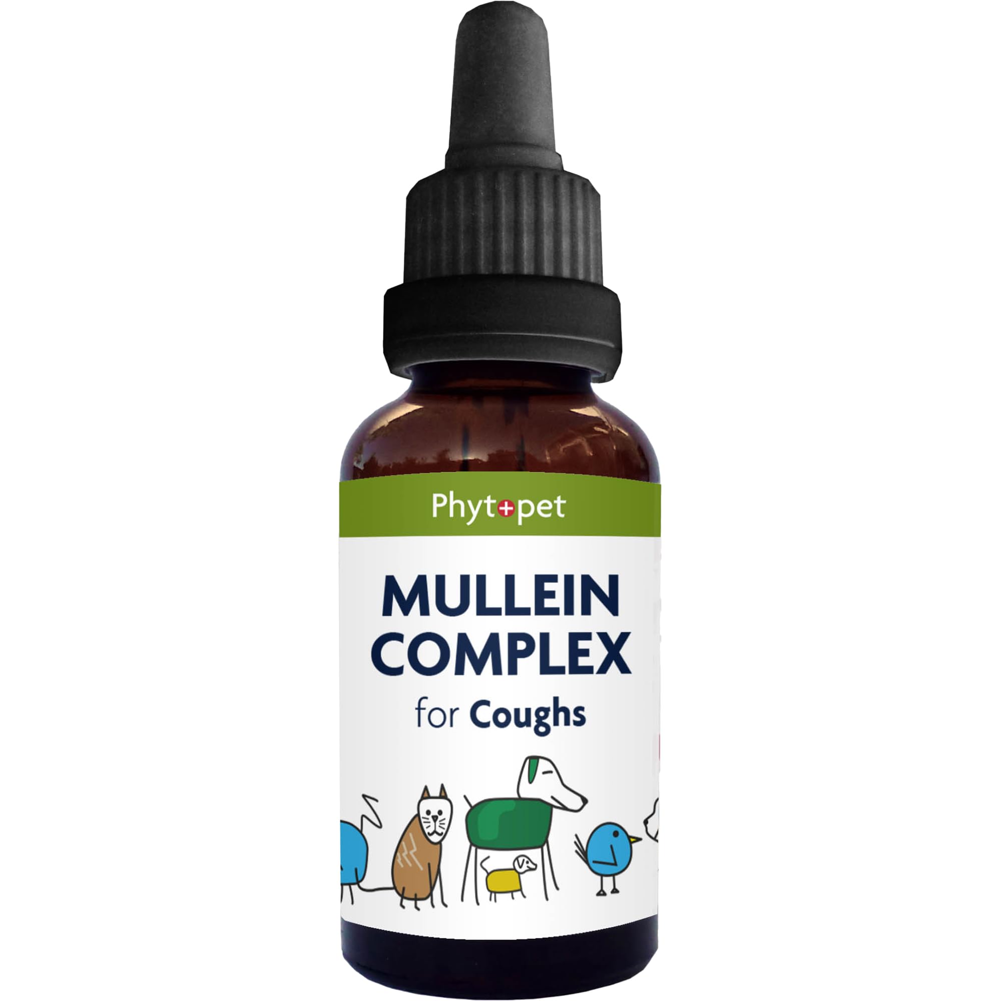 PhytoPet Mullein Complex | 30ml |100% Natural Herbal Remedy | Coughs and Respiratory Support | for Dogs, Cats, Horses, Birds, Pets |