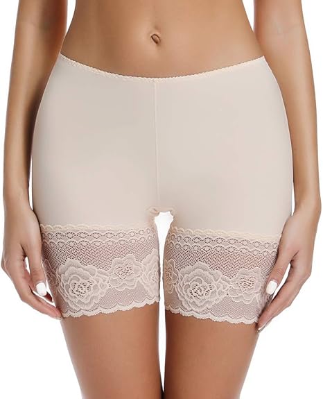 Joyshaper Anti-Chafing Shorts Damen - Unsichtbare Unterrock Hose Mit Spitzenrand