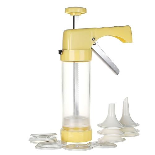 FantasyDay Biscuit Making and Icing Set Cookie Biscuit Press and Cake Icing  Decorating Set with Icing Gun Cookie Press Cutter Kit with Discs and
