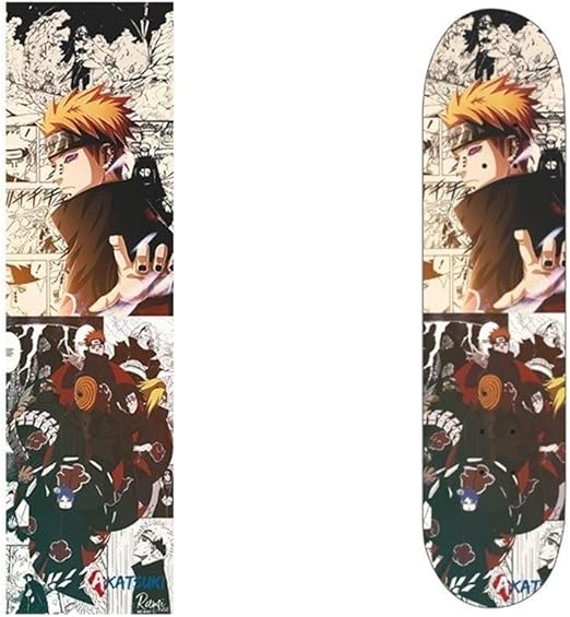 Griptape Skateboard 33 Inch 48 Inch Double Tipping Board Longboard Skateboards Anime Akatsuki Pain Grip Tape Colour Back 33 Inches Amazon De Sport Freizeit