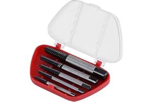Broken Screw Extractor 5pcs Gcr15 Tool Steel Material Damaged Screw Extractor for Screws of Diameter from 4mm to 18mm Removin