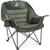Guide Gear Oversized Extra Large Padded Camping Chair, Portable, Folding, Large Camp Lounge Beach Chairs for Outdoor, Adults,