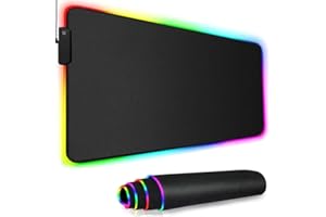 Gaming LED Mouse Mat Pad SK Depot® S-XL Extended Led Mouse Pad with 14 Lighting Modes Anti-Slip Rubber Base with USB Port Mou