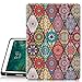 Hocase iPad Air 3rd Gen/iPad Pro 10.5 Case, Trifold Smart Case with Pencil Holder, Unique Pattern Design, Auto Sleep/Wake, Soft Back Cover for iPad A1701/A1709/A2152/A2123/A2153 - Mandala Flowers