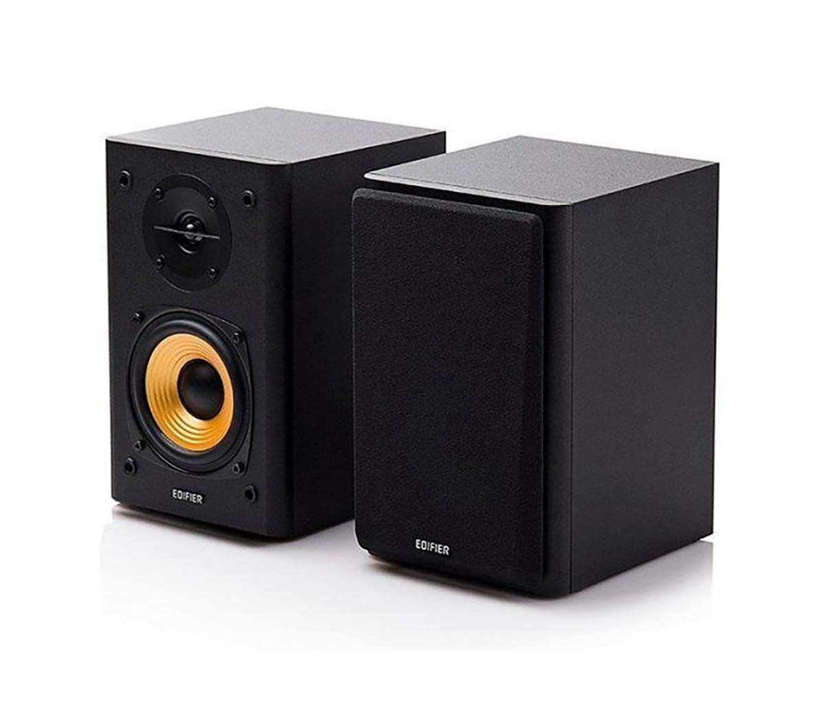 Edifier R1000T4 Active 2.0 Powered Bookshelf Speaker System For TV, PC, Laptop, Computer - 24W Total Power Output - 4" Bass Driver - Black
