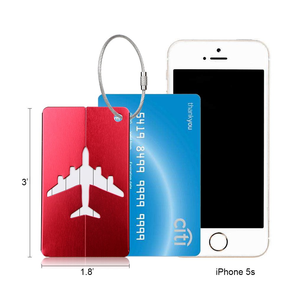 Luggage Tags, Bag Tag Holder Travel Labels For Baggage Suitcases,6 Pack