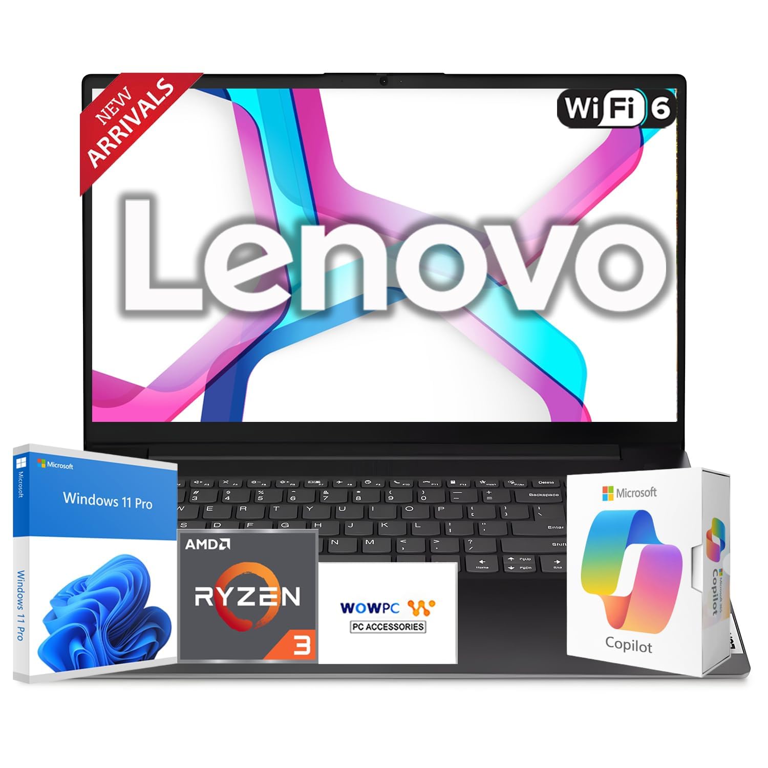 Lenovo New 15.6" FHD Business Laptop(2026-2027 Premium Edition), Powerful AMD Ryzen 3 7320U(Beats i7-1065G7) CPU, 16GB DDR5, 512GB PCIe, 14.5-Hour Battery Life, Windows 11 Pro with MS365