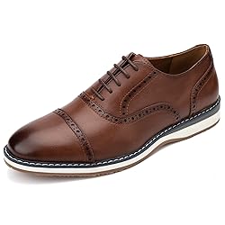 Meijiana Men's Oxfords Casual Dress Shoes Leather