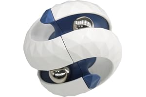 ONCOFAN Unique Orbit Ball Fidget Toy, Novelty Beads Track Infinity Cube Stress Relief Balls Creative Sensory Toys for Autistic ADHD Kids Adults (White)
