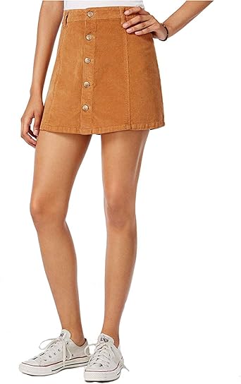 juniors button front skirt