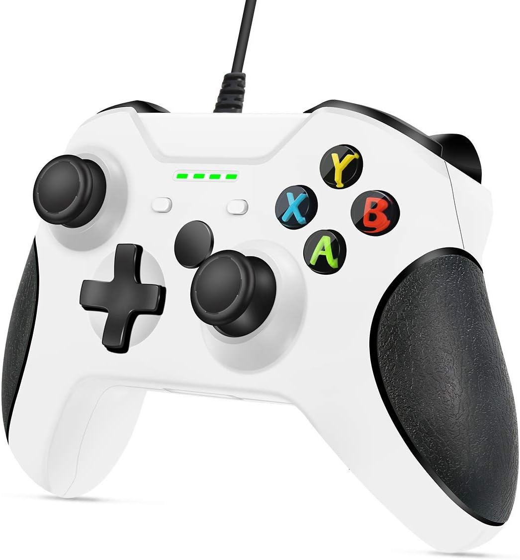 VOYEE Controller for Xbox One, Wired Enhanced Controller for Microsoft Xbox One/X/S/Elite (White): Computers & Accessories