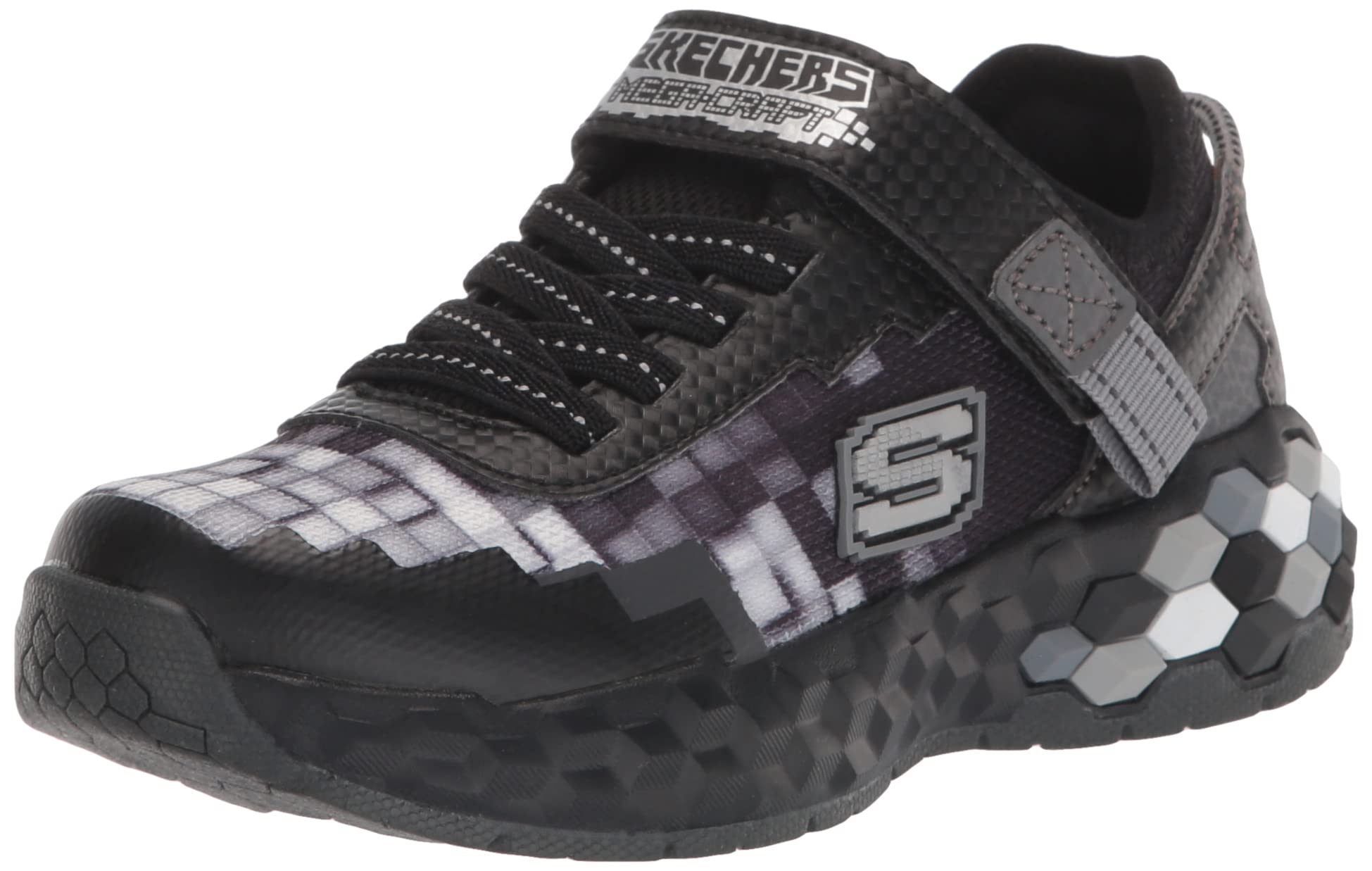 Skechers Kids MEGA-Craft 2.0 Sneaker, Black/Charcoal, 2.5 Little Kid Image