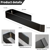 Vista SUS304 Self-Adhesive Towel Holder 25 cm Black Stainless Steel No Drilling view 4
