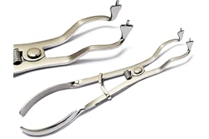 MEDSPO Professional Forceps | Dental Medical Ortho Surgical Needle Holder Locking | Veterinary Suture Restorative | Orthodontic Pliers Instruments CE (Rubber Dam Light Ivory Forceps)