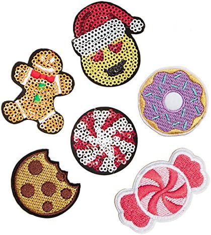 Holiday Arcade Christmas Sweets and Treats Peel &amp; Stick Patches, Set of 6