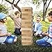 Giant Tumbling Timbers, Gentle Monster Wooden Toppling Tower, Classic Outdoor Games Stacking Toys for Adult Kids Family, Jumbo Hardwood Blocks Lawn Games 56Pcs 5 Feet