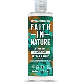 FAITH IN NATURE Organic Coconut Conditioner, 13.5 fl oz | Dry Hair &amp; Scalp | Hydrating natural conditioner, cruelty free formula, free from silicones, parabens and SLS, Dry Hair &amp; Scalp
