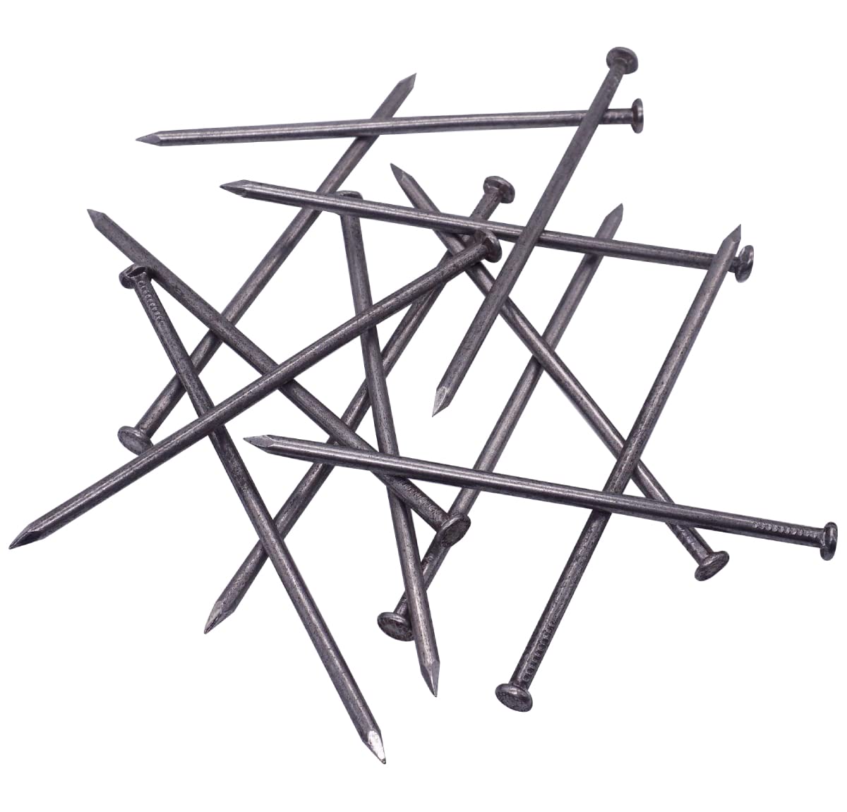 SKIR'CO (30 pcs) Steel 5.0 x 150 mm Construction Nails, Flat Round Head, Multi-Purpose Common Wire Nails for Wood