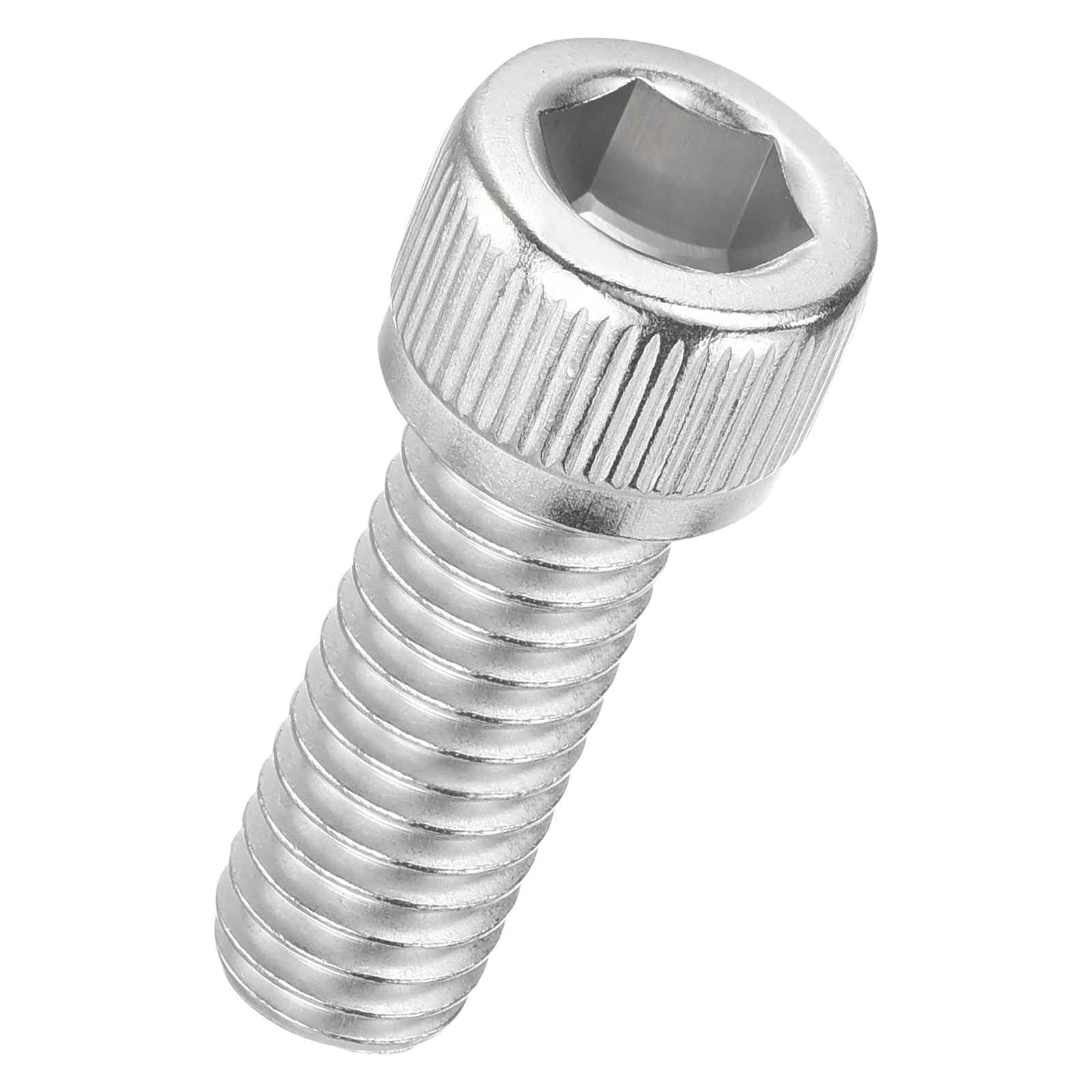Kozelo 20pcs Socket Head Cap Screws - [3/8"-16 x 1"] UNC 304 Stainless Steel Allen Socket Drive for Electrical Motor 3D Printing Fan Engine Replacement Use, Silver