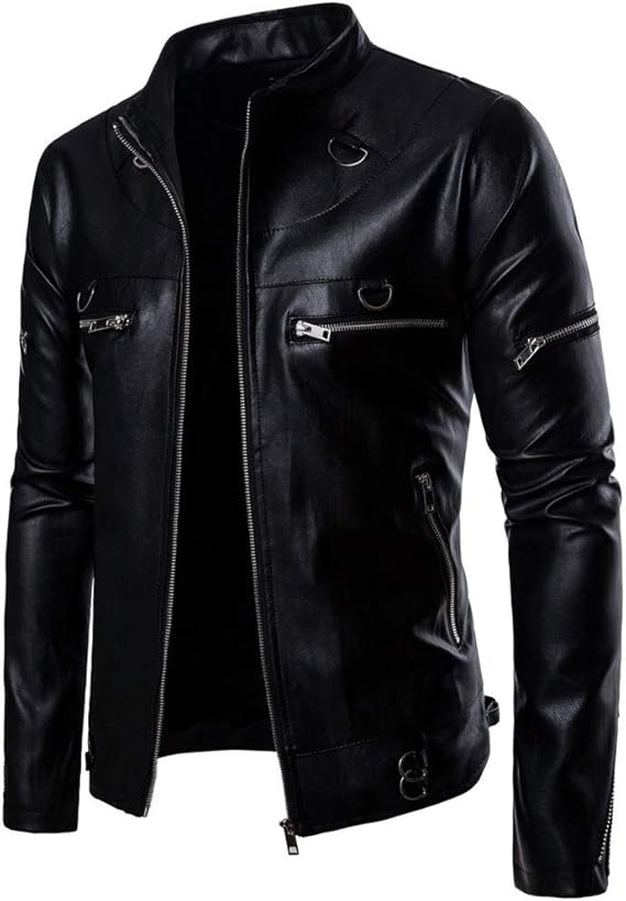 iLPM5 Manteau de Moto en Cuir de Crochet de Veste en Cuir de Manteau de Moto de Style Punk des iLPM5 Manteau de Moto en Cuir de Crochet de Veste en Cuir de Manteau de Moto de Style Punk des