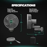 Mars Hydro 6 Inch Clip On Fan for Grow Tent 350 CFM 32 dBA 10 Speeds view 7