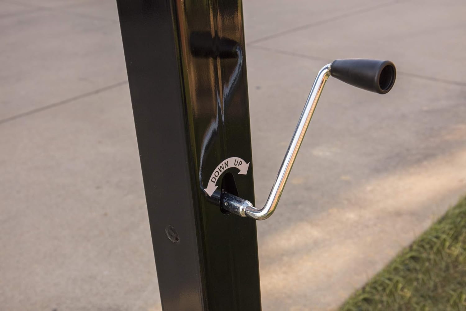 Goalsetter Contender In Ground Adjustable Basketball Hoop System with 54-Inch Glass Backboard and Single Static Rim, Black (SS44554G1W) : Sports & Outdoors