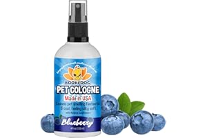 Bodhi Dog Natural Dog Cologne (Blueberry) - Premium Scented Deodorizing Pet Perfume with Conditioner for Dogs & Cats - Keeps Pets Fresh & Clean - Gentle and Safe Formula, Made in USA (4 Fl Oz)