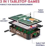Power Play 3 in 1 Table Top Games Set – Mini Football, Hockey & Table Tennis view 3
