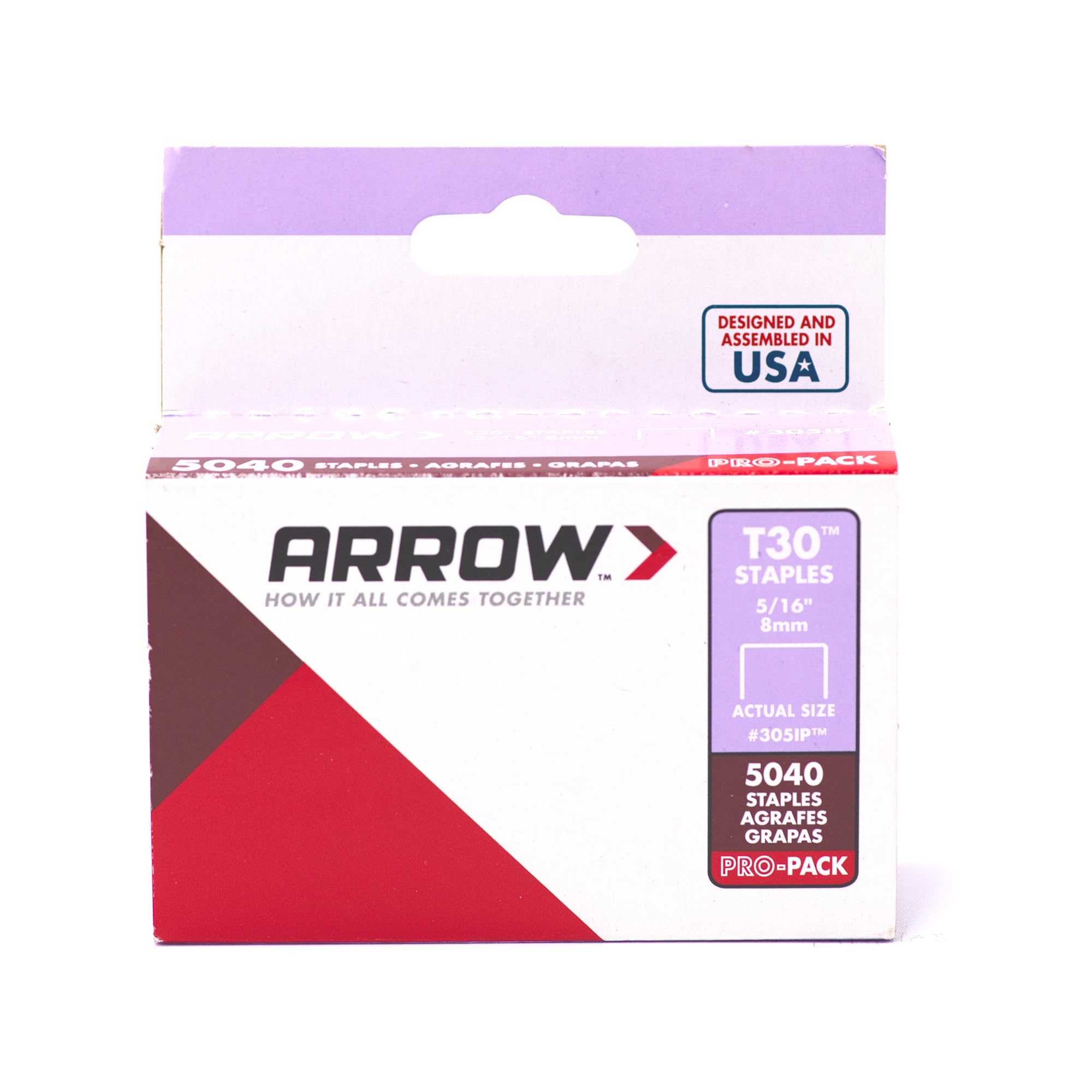 Arrow ARR305IP Staples, Silver, 5/16 inch / 8 mm