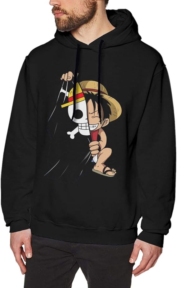 Amazon Onepiece ワンピース パーカー メンズ 秋服 長袖 フード付き メンズ Tシャツ パーカー ヒップホップ ストリート レディース Hiphop スウェット コットン プルオーバー フーディ 冬 ウェットパーカー ベーシック トレーナー パーカー 通販