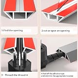 JAHOMFAI 3m Self Adhesive Floor Cable Protector Wire Cover Flexible PVC Cord view 8