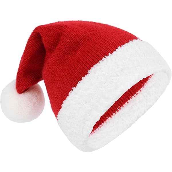 Zeroest Newborn Christmas Santa Hat - Knit Stripe Photo Prop For Baby Photoshoots