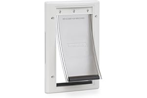PetSafe Plastic Dog and Cat Door, Small, For Pets Up To 15 lb, Paintable, Easy DIY Installation, Security Cover Included, Ins