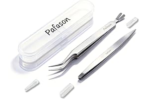 PAFASON Premium Tick Removal Tweezer Tool Set, Dual-Headed, Multi-Functional Stainless Steel Twister Remover for Dogs, Cats, 