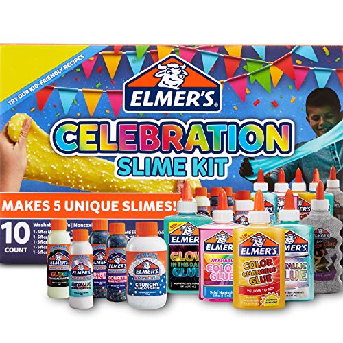 Elmer’S Celebration Slime Kit Slime Supplies Include Assorted Magical Liquid Slime Activators