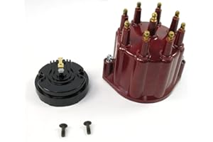 Pertronix D600711 Red Male Cap and Rotor for Flame-Thrower Billet Distributor 8 Cylinder Engine