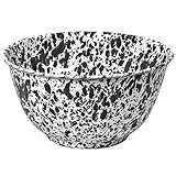 Enamelware Large Salad/Serving Bowl - Black Marble