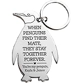 You Are My Penguin Keychain for Couple, Personalized Couples Keychian, Romantic Penguin Lovers Cute Keychain for Husband/Wife