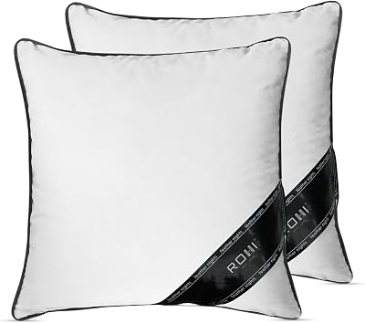 Rohi Pack of 2 Hypoallergenic Duck Feather Cushion Inserts 55cm x 55cm