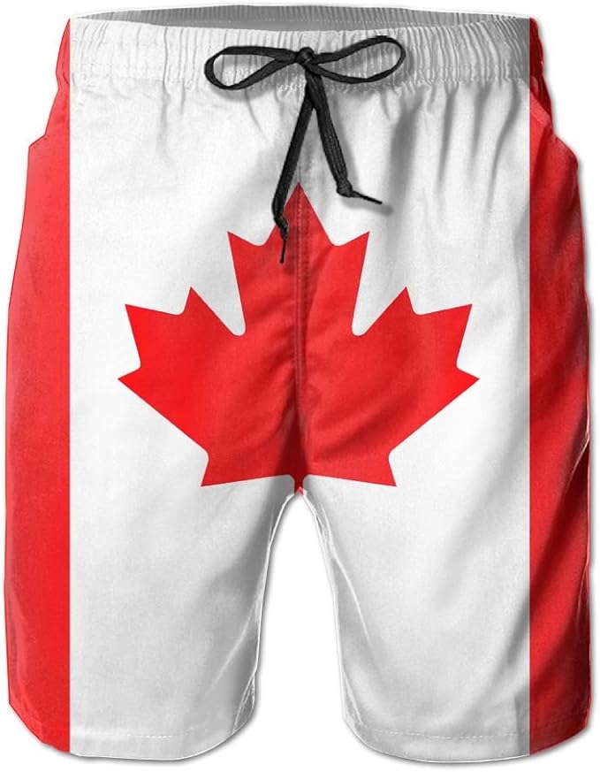 Men Board Shorts Canadian Flag Swimming Trunks Amazon.ca Clothing