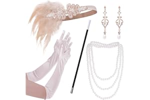 1920s Gatsby Accessories Set 1920s Gatsby Flapper Set 5 PCS Roaring Costume Accessories Sets for Women Halloween Cospaly