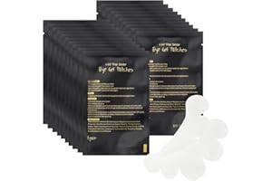 Mekupeu 100 Pairs Eye Under Gel Pads Eyelash Extensions Patches,Lash Extension Lint Free Under Hydrogel Eye Mask Pads Beauty Tools (Black)