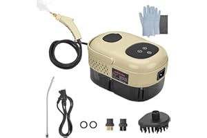 STRCEAT Steam Cleaner,2500W High Temperature Pressurized Steam Cleaner,Portable Steam Cleaning Machine,10S Fast Heating,with 3 Brush Heads (Grey)